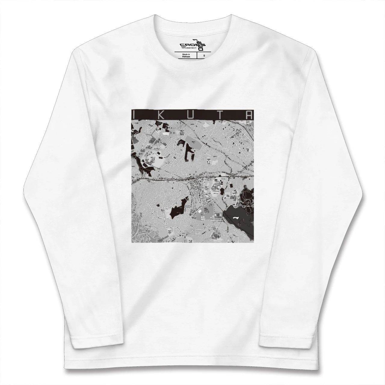 【生田(神奈川県)】地図柄ロングスリーブTシャツ