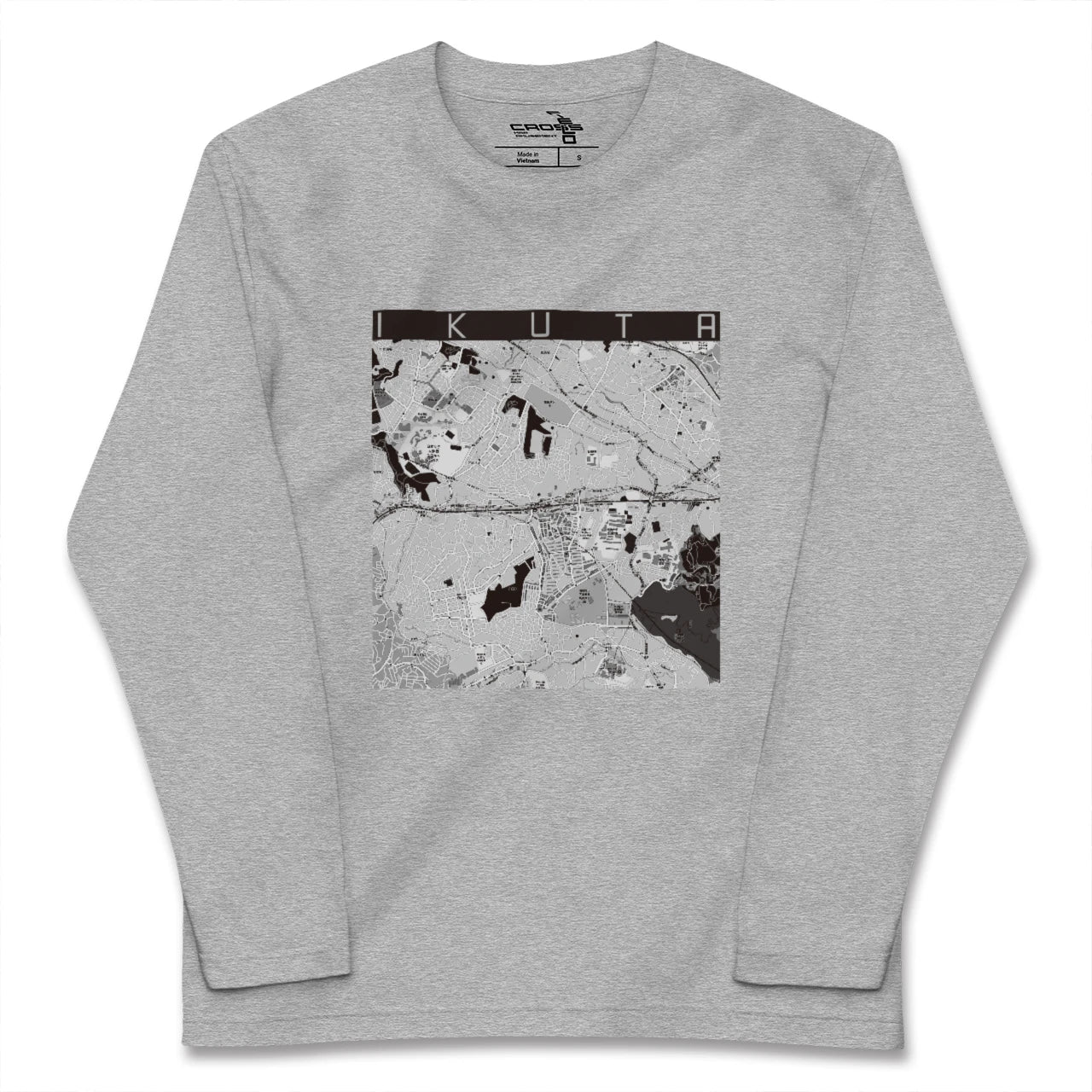 【生田(神奈川県)】地図柄ロングスリーブTシャツ