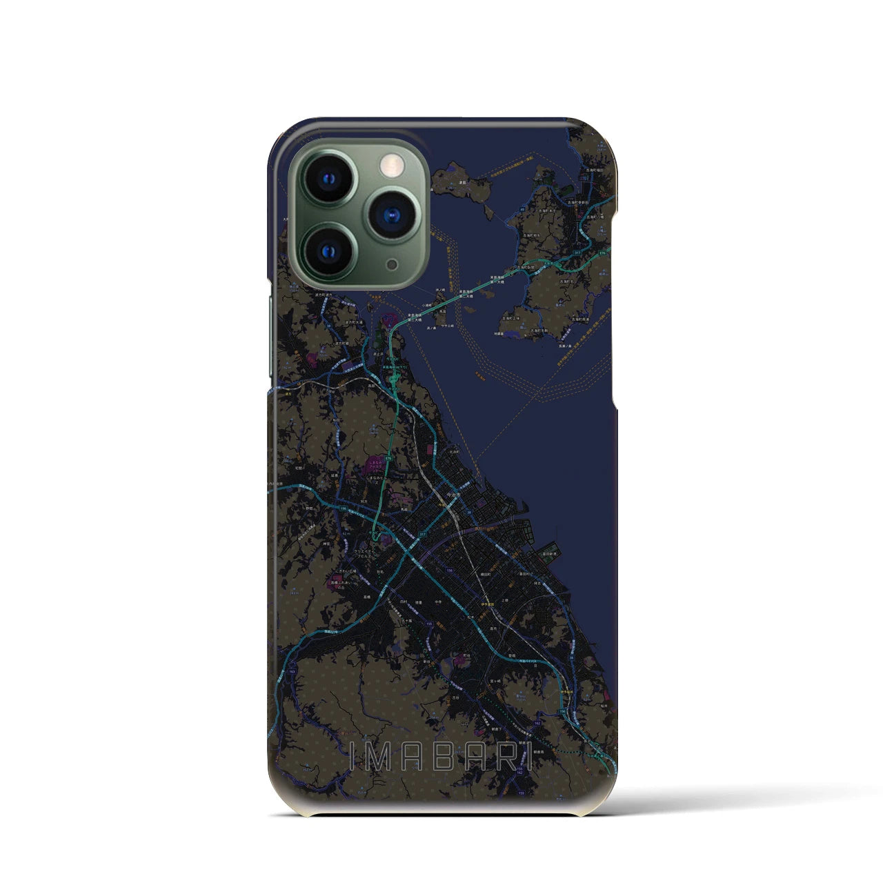 【今治2(愛媛県)】地図柄iPhoneケース(バックカバータイプ)