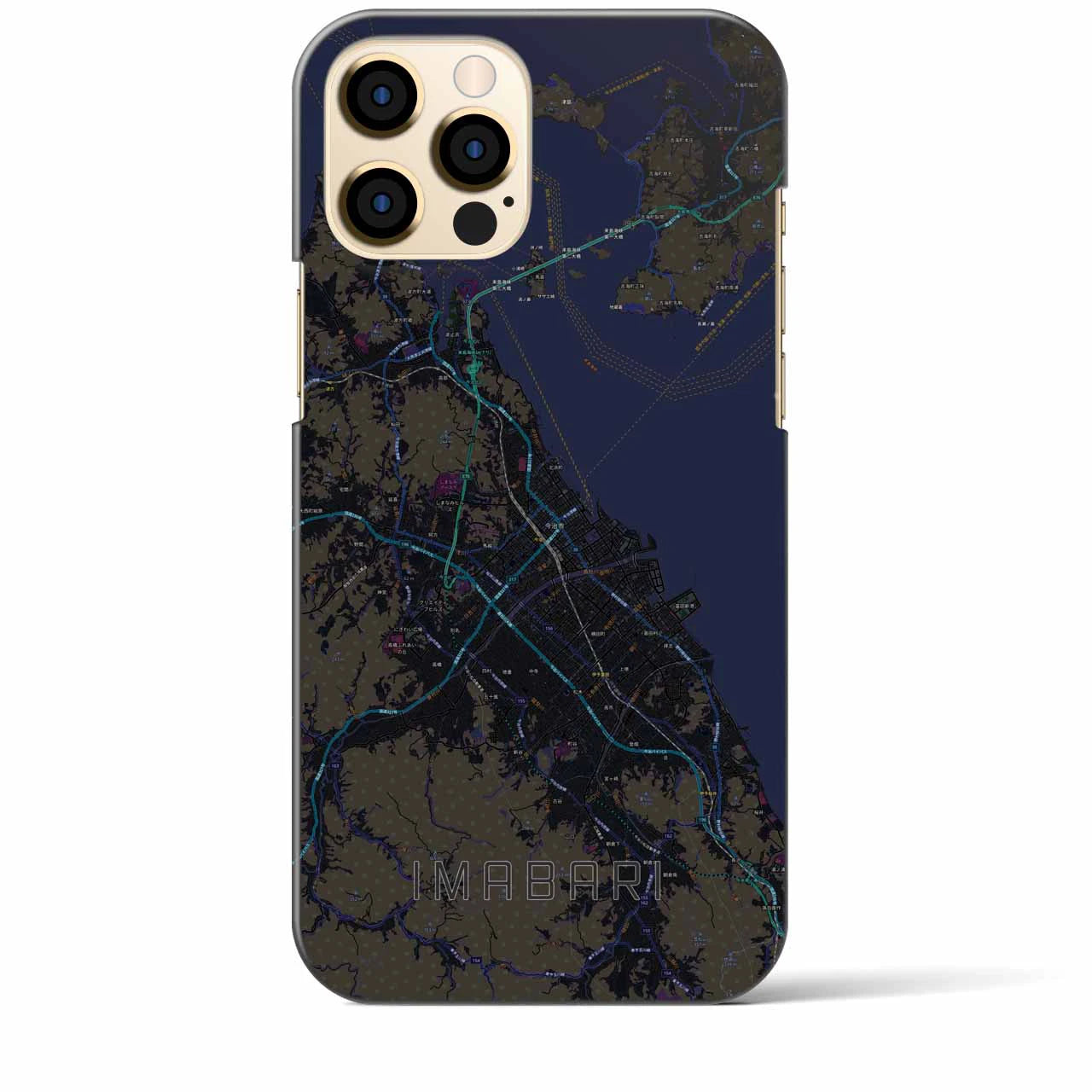 【今治2(愛媛県)】地図柄iPhoneケース(バックカバータイプ)