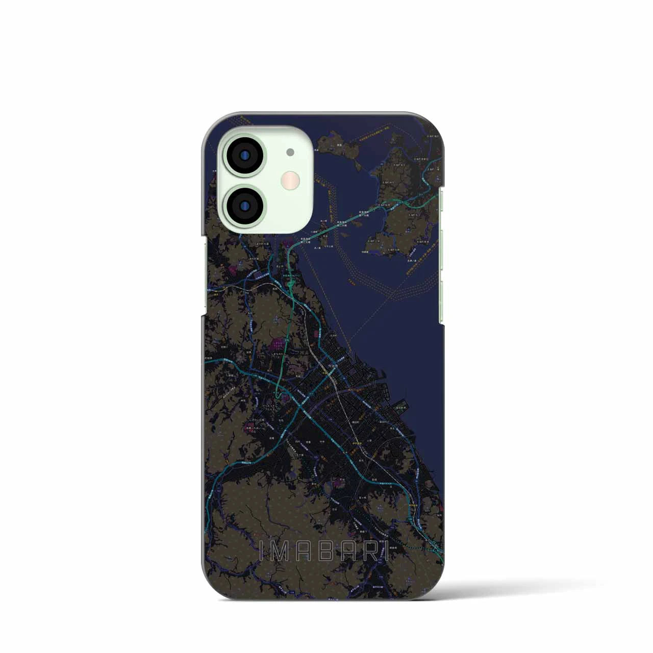 【今治2(愛媛県)】地図柄iPhoneケース(バックカバータイプ)