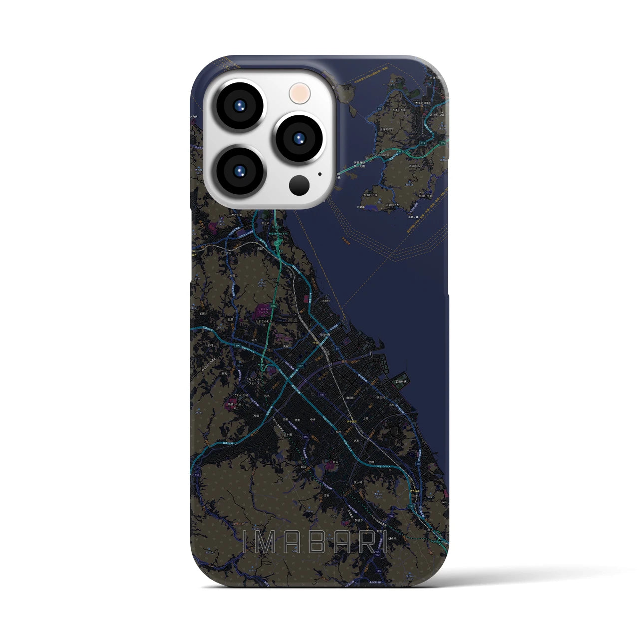 【今治2(愛媛県)】地図柄iPhoneケース(バックカバータイプ)