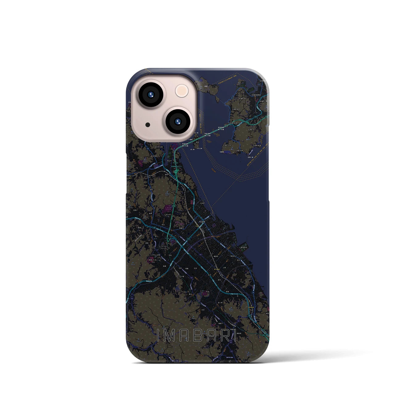 【今治2(愛媛県)】地図柄iPhoneケース(バックカバータイプ)