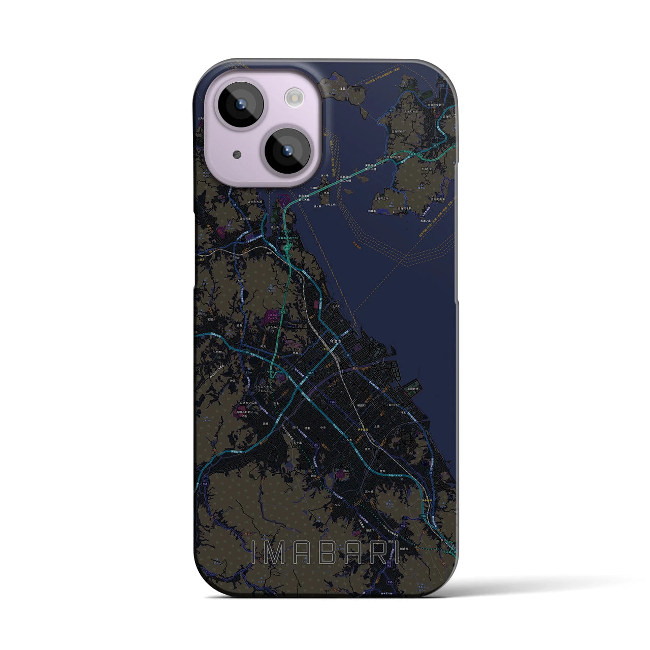 【今治2(愛媛県)】地図柄iPhoneケース(バックカバータイプ)