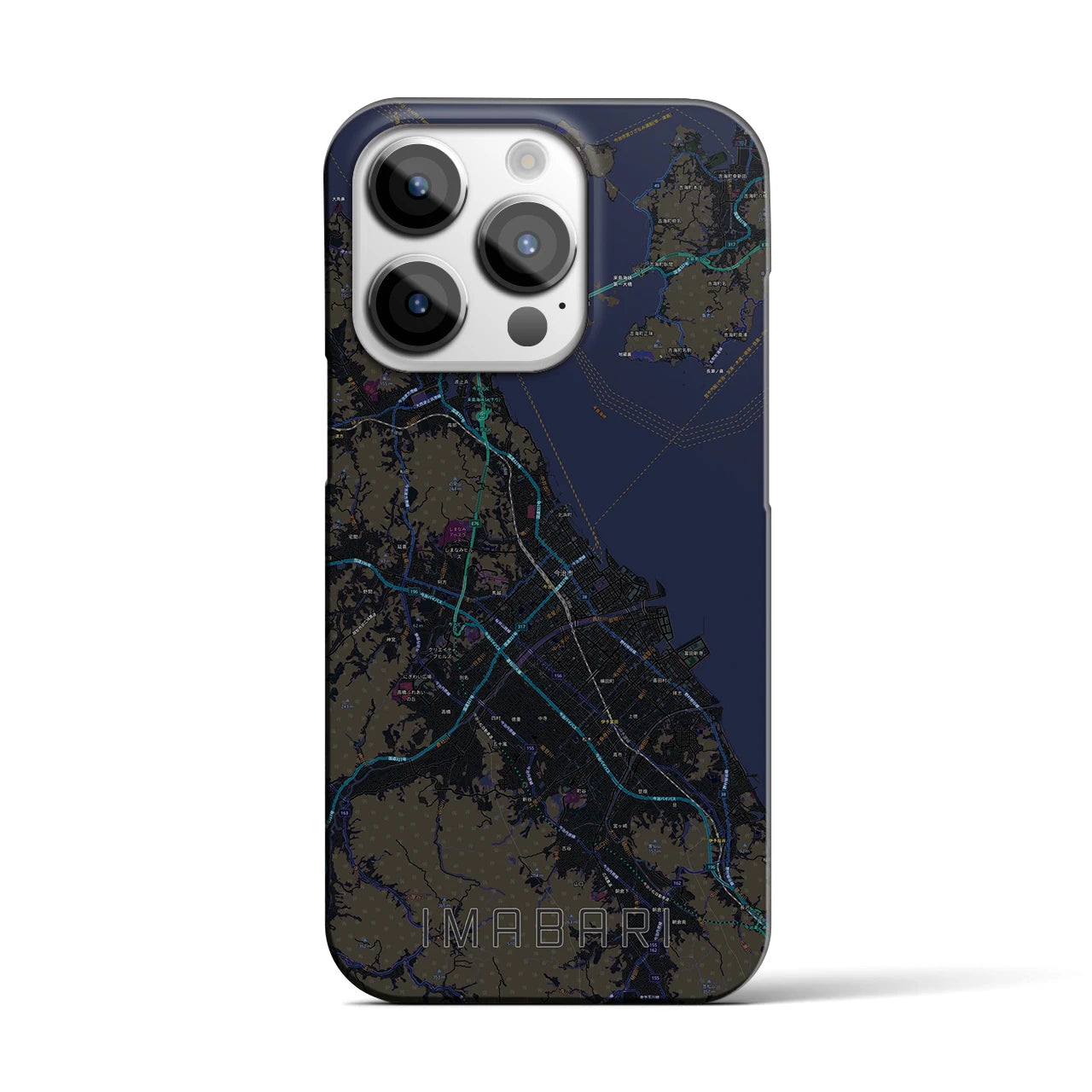 【今治2(愛媛県)】地図柄iPhoneケース(バックカバータイプ)