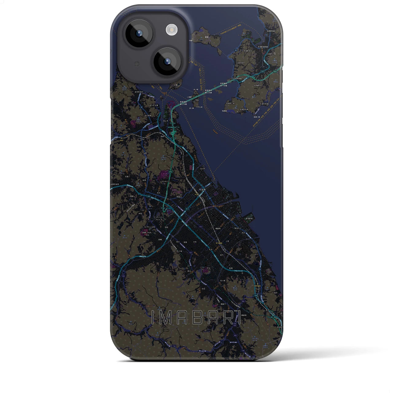 【今治2(愛媛県)】地図柄iPhoneケース(バックカバータイプ)