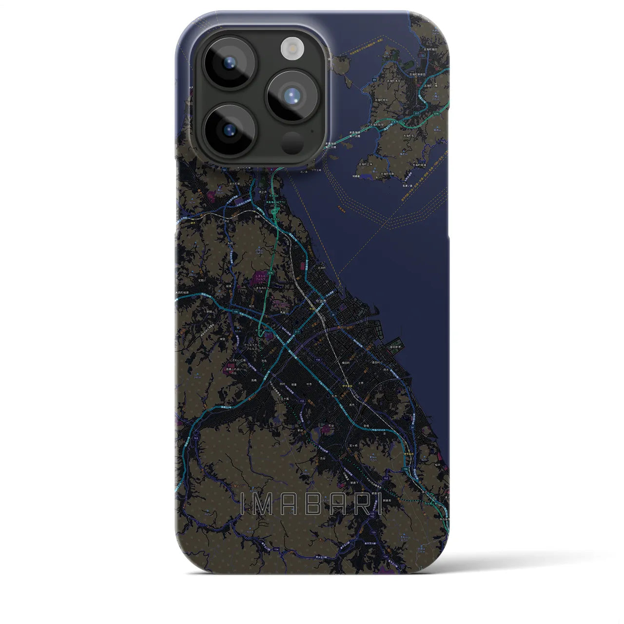 【今治2(愛媛県)】地図柄iPhoneケース(バックカバータイプ)