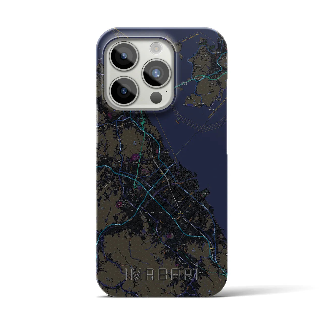 【今治2(愛媛県)】地図柄iPhoneケース(バックカバータイプ)