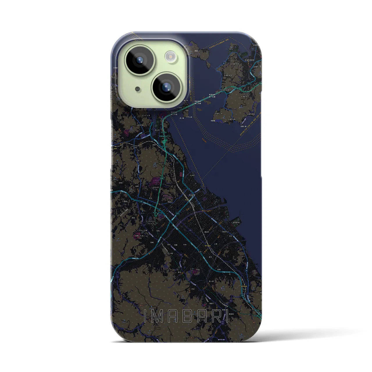 【今治2(愛媛県)】地図柄iPhoneケース(バックカバータイプ)