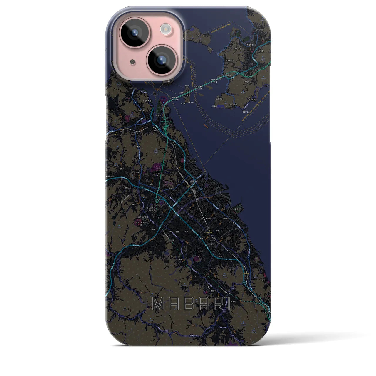 【今治2(愛媛県)】地図柄iPhoneケース(バックカバータイプ)