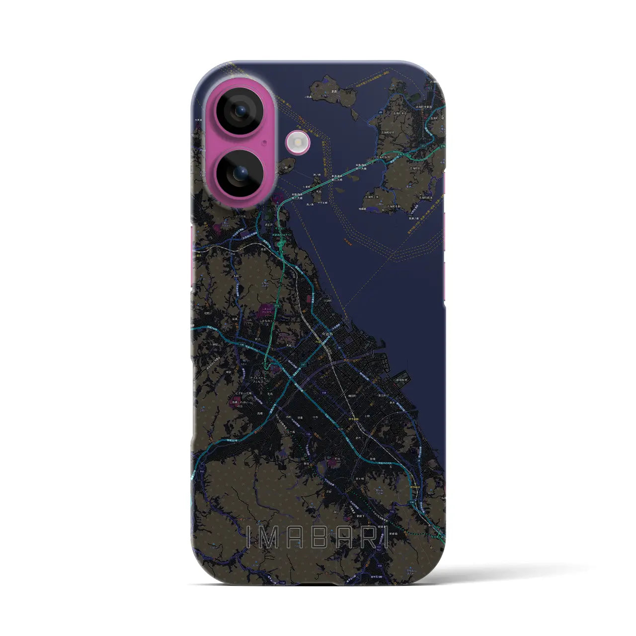 【今治2(愛媛県)】地図柄iPhoneケース(バックカバータイプ)