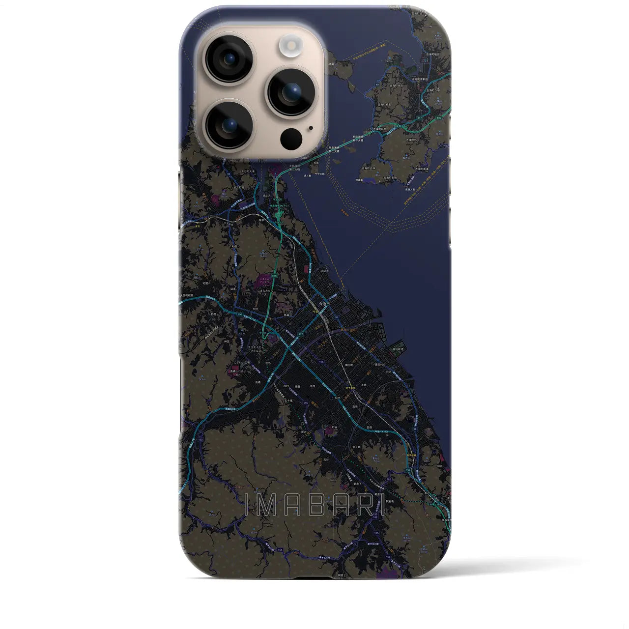 【今治2(愛媛県)】地図柄iPhoneケース(バックカバータイプ)