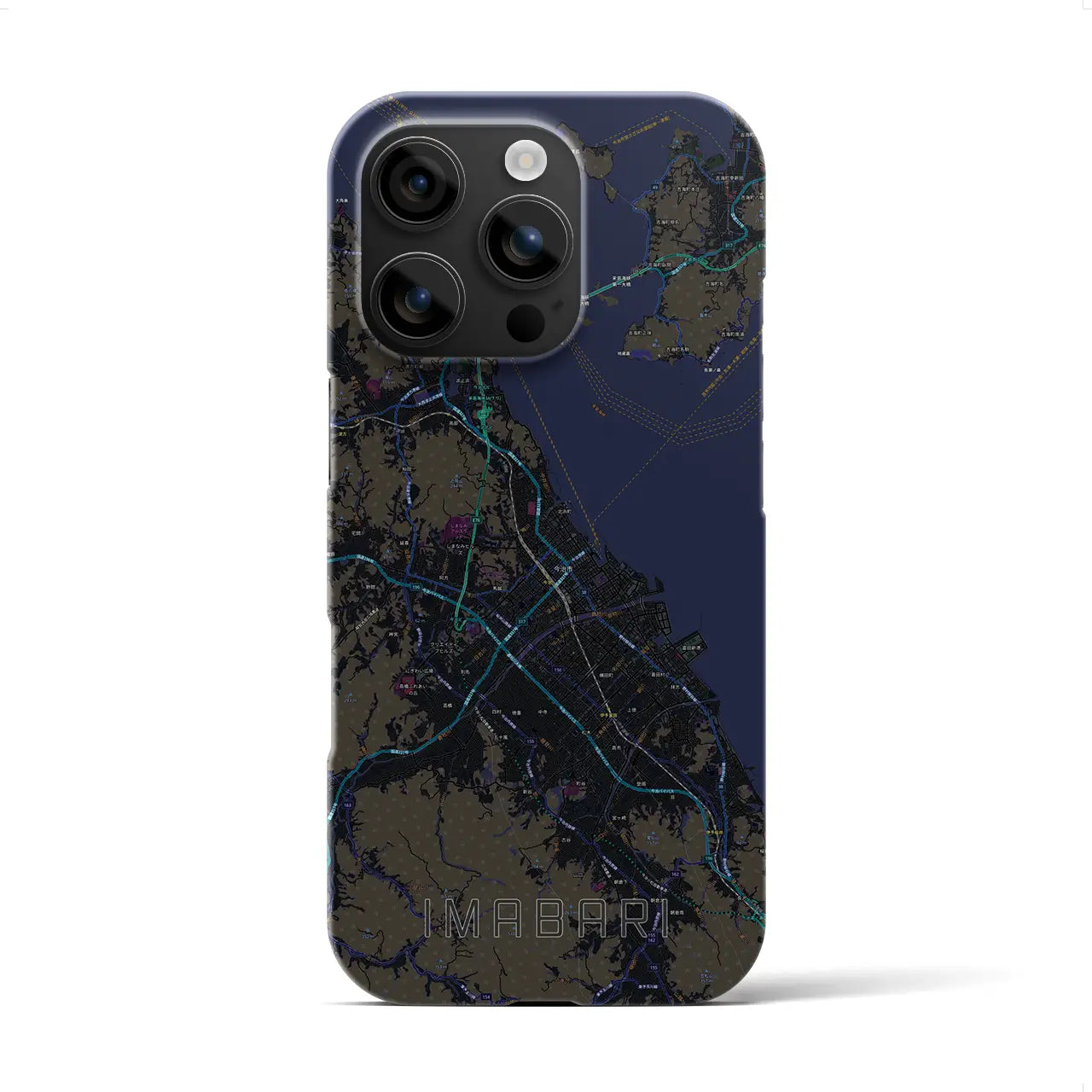 【今治2(愛媛県)】地図柄iPhoneケース(バックカバータイプ)