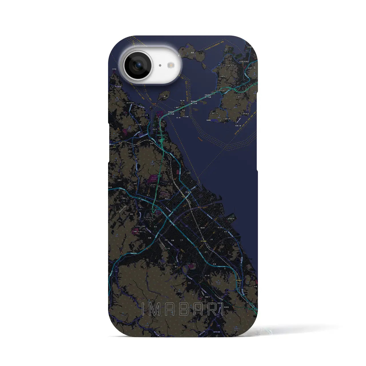 【今治2(愛媛県)】地図柄iPhoneケース(バックカバータイプ)