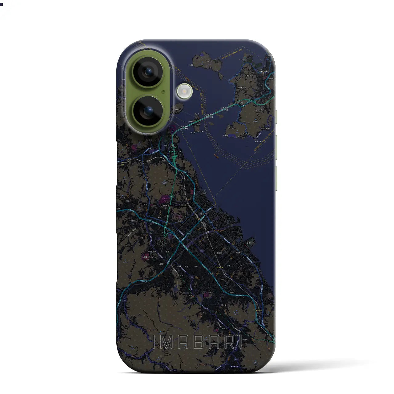 【今治2(愛媛県)】地図柄iPhoneケース(バックカバータイプ)