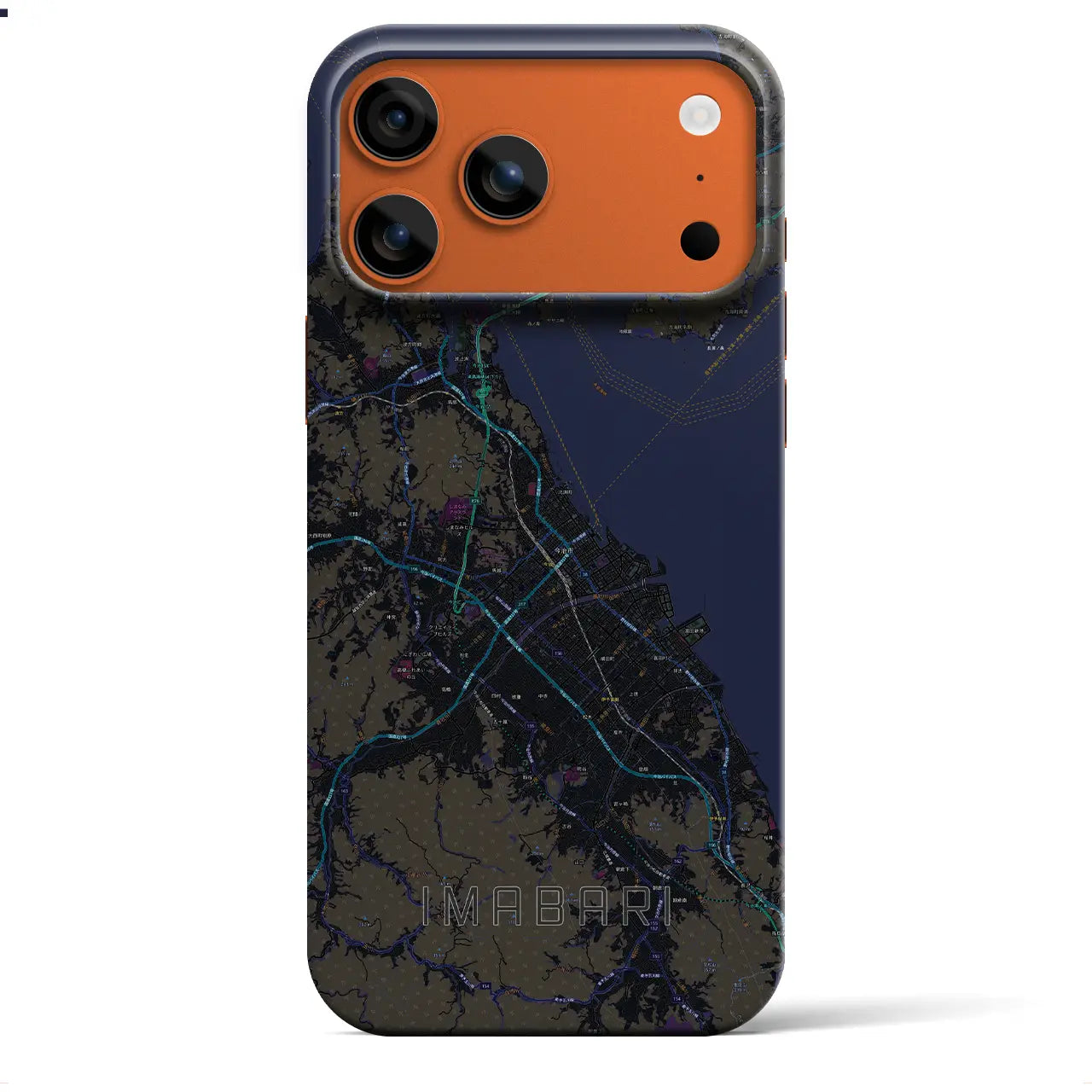 【今治2(愛媛県)】地図柄iPhoneケース(バックカバータイプ)