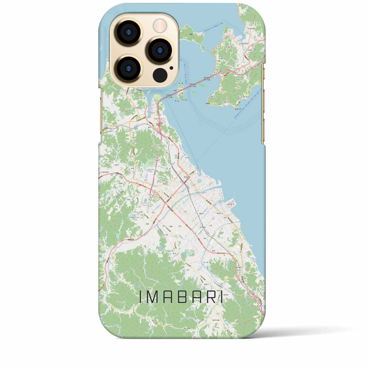 【今治2(愛媛県)】地図柄iPhoneケース(バックカバータイプ)