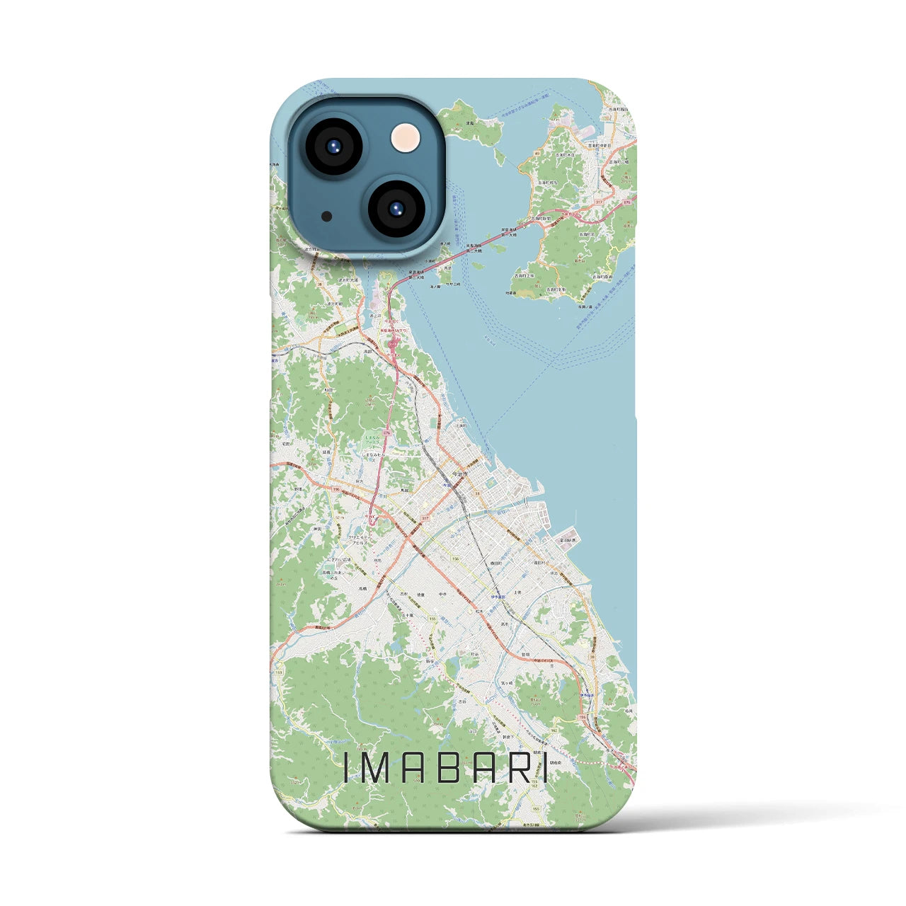 【今治2(愛媛県)】地図柄iPhoneケース(バックカバータイプ)