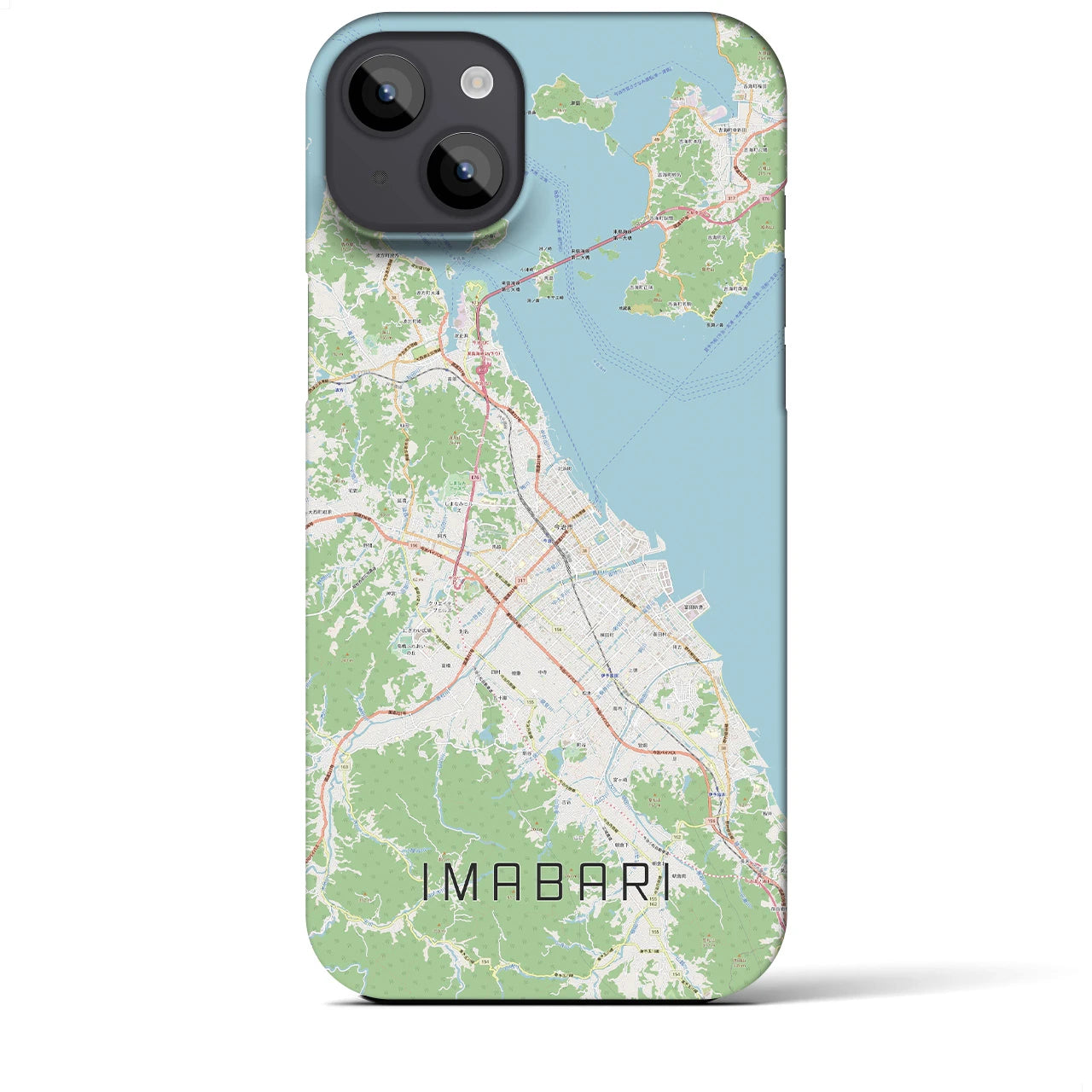 【今治2(愛媛県)】地図柄iPhoneケース(バックカバータイプ)