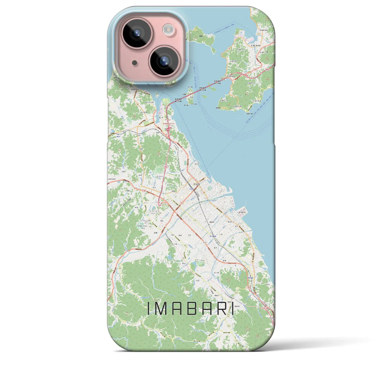 【今治2(愛媛県)】地図柄iPhoneケース(バックカバータイプ)