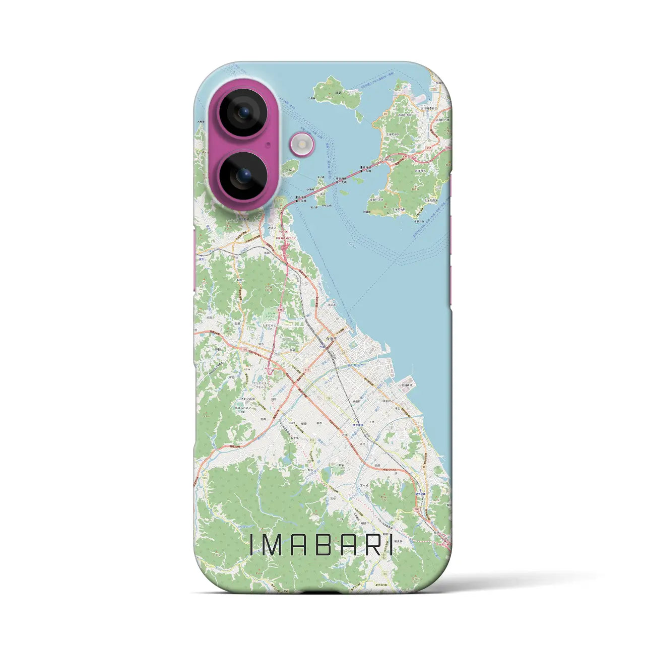 【今治2(愛媛県)】地図柄iPhoneケース(バックカバータイプ)
