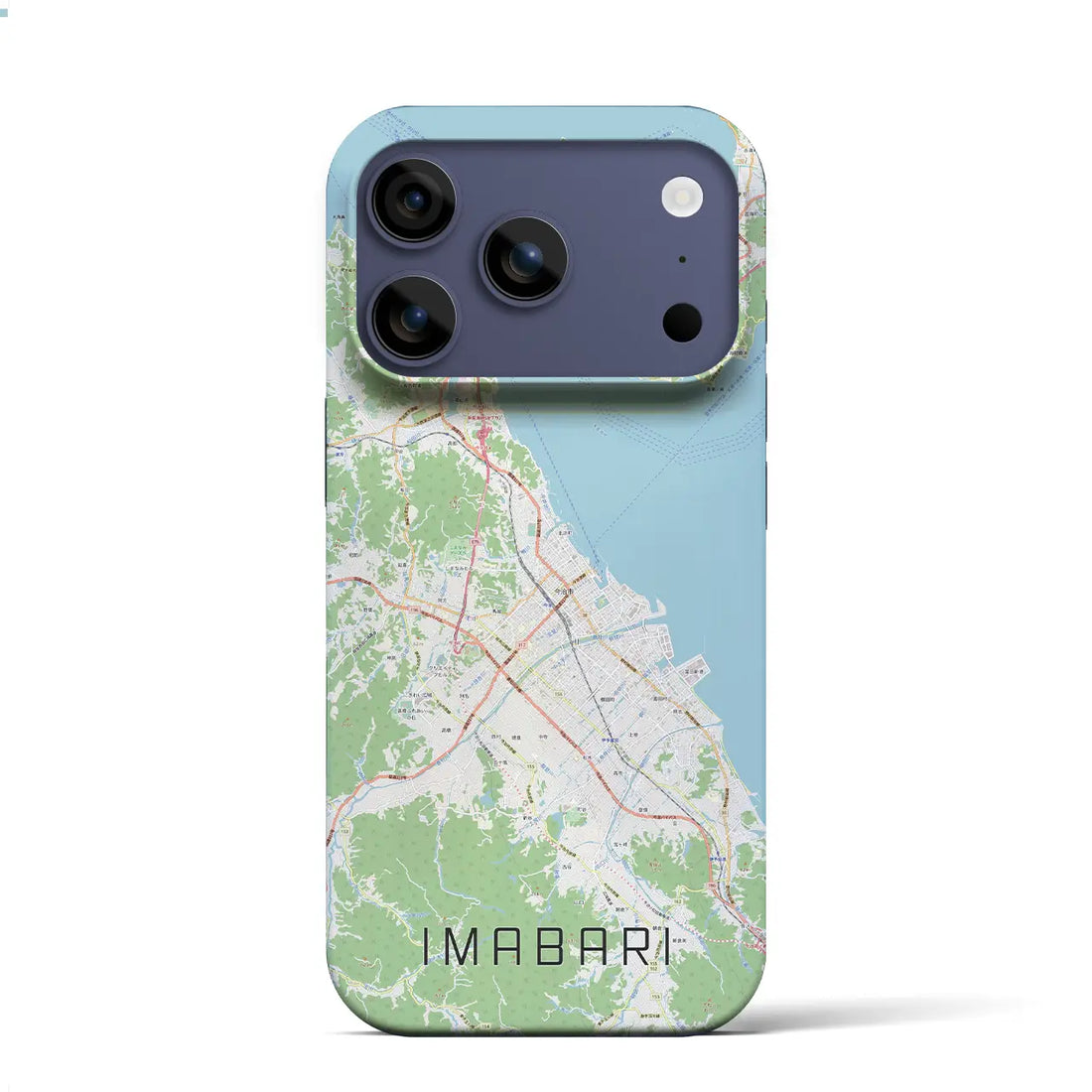 【今治2(愛媛県)】地図柄iPhoneケース(バックカバータイプ)ナチュラル・iPhone 17 Pro Max 用