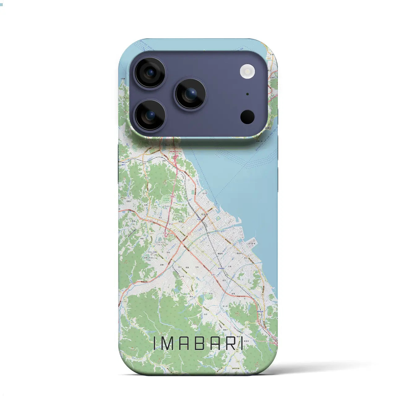 【今治2(愛媛県)】地図柄iPhoneケース(バックカバータイプ)ナチュラル・iPhone 17 Pro Max 用