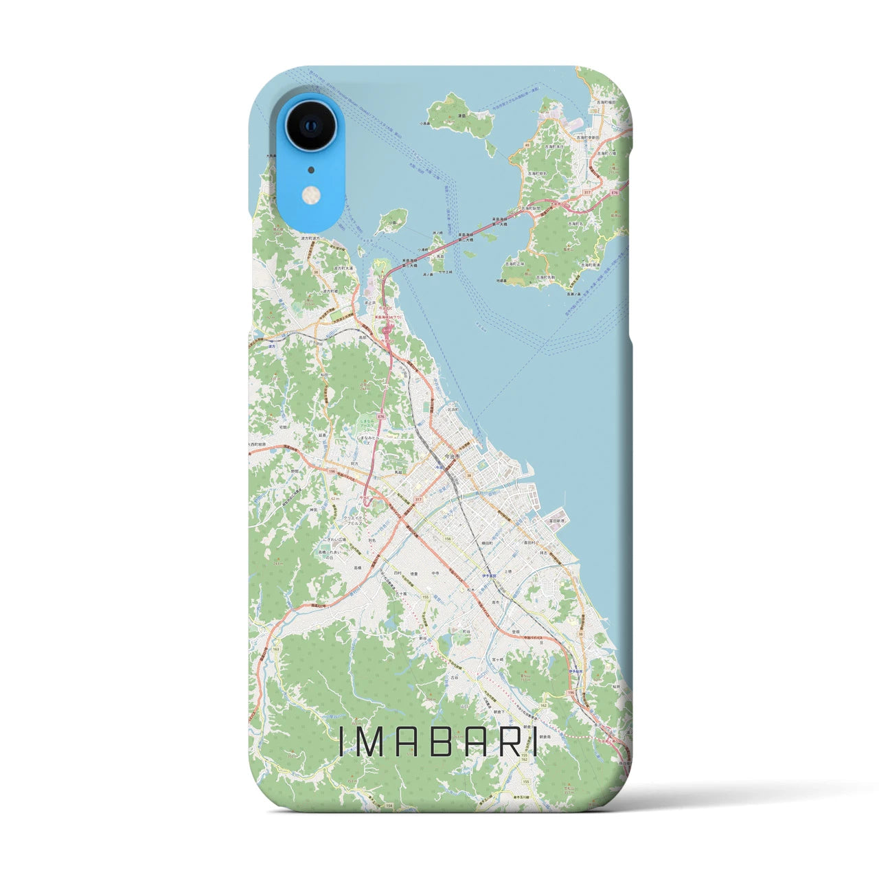【今治2(愛媛県)】地図柄iPhoneケース(バックカバータイプ)
