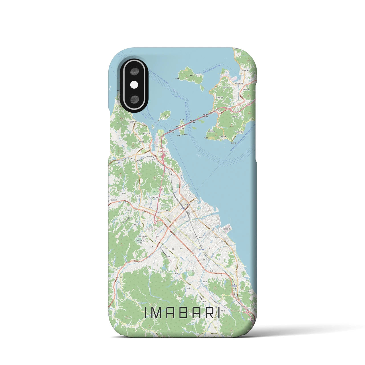 【今治2(愛媛県)】地図柄iPhoneケース(バックカバータイプ)