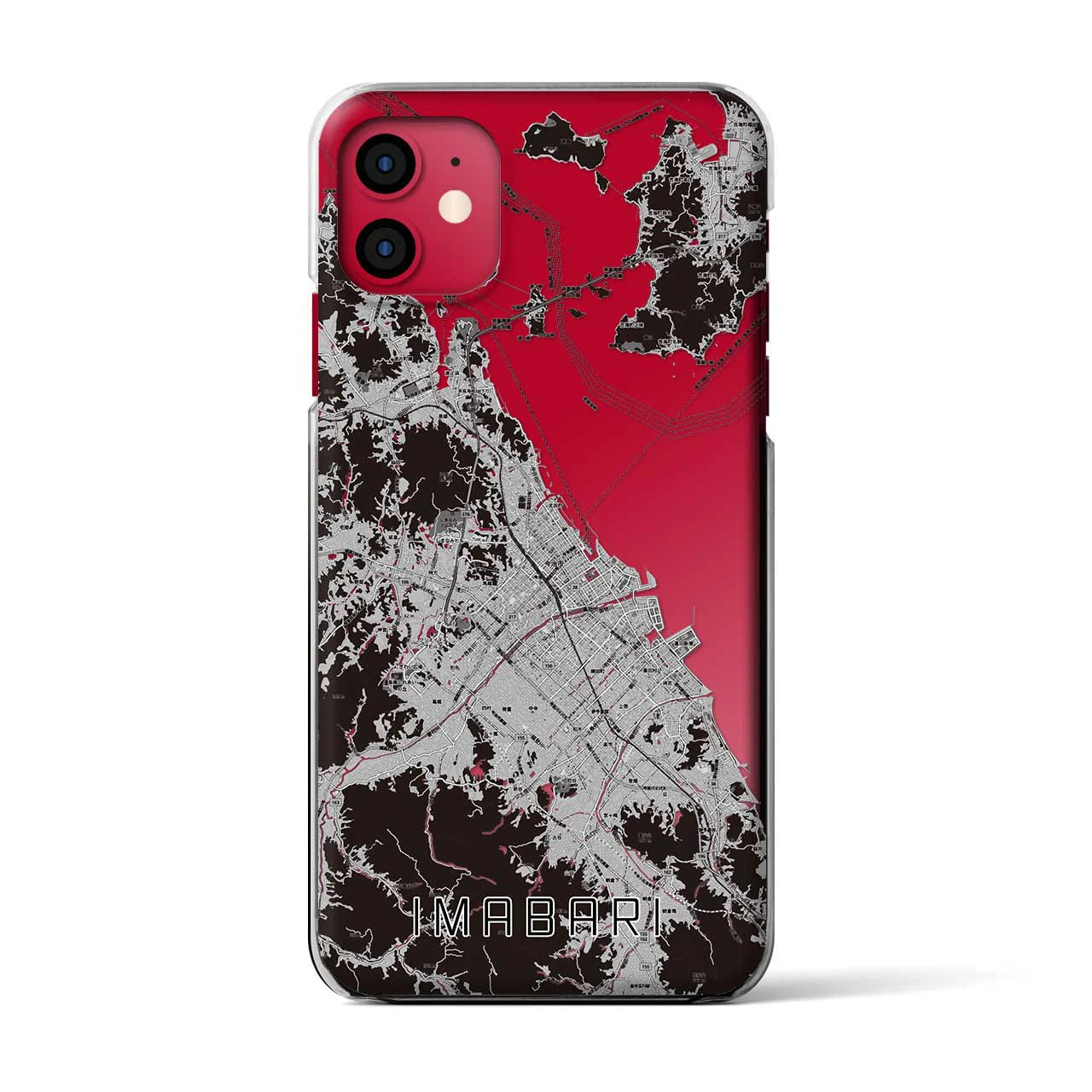 【今治2(愛媛県)】地図柄iPhoneケース(クリアタイプ)