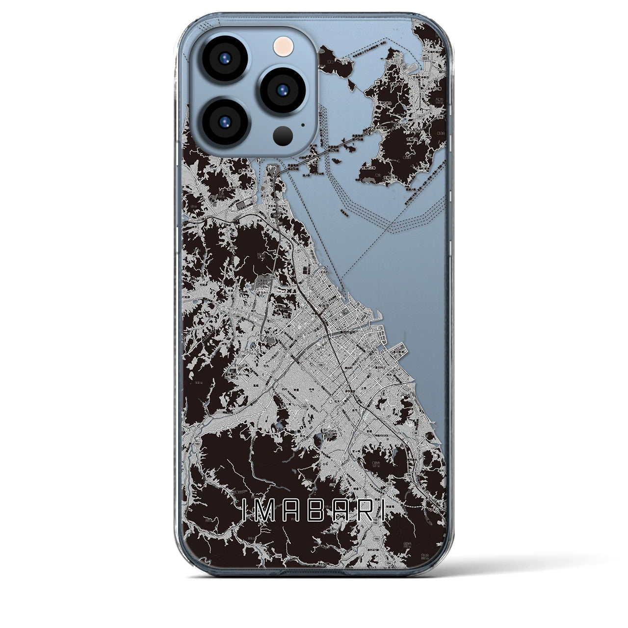 【今治2(愛媛県)】地図柄iPhoneケース(クリアタイプ)