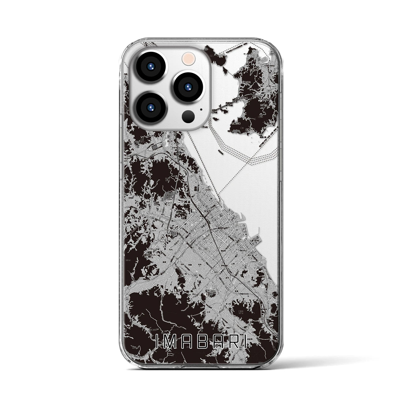 【今治2(愛媛県)】地図柄iPhoneケース(クリアタイプ)