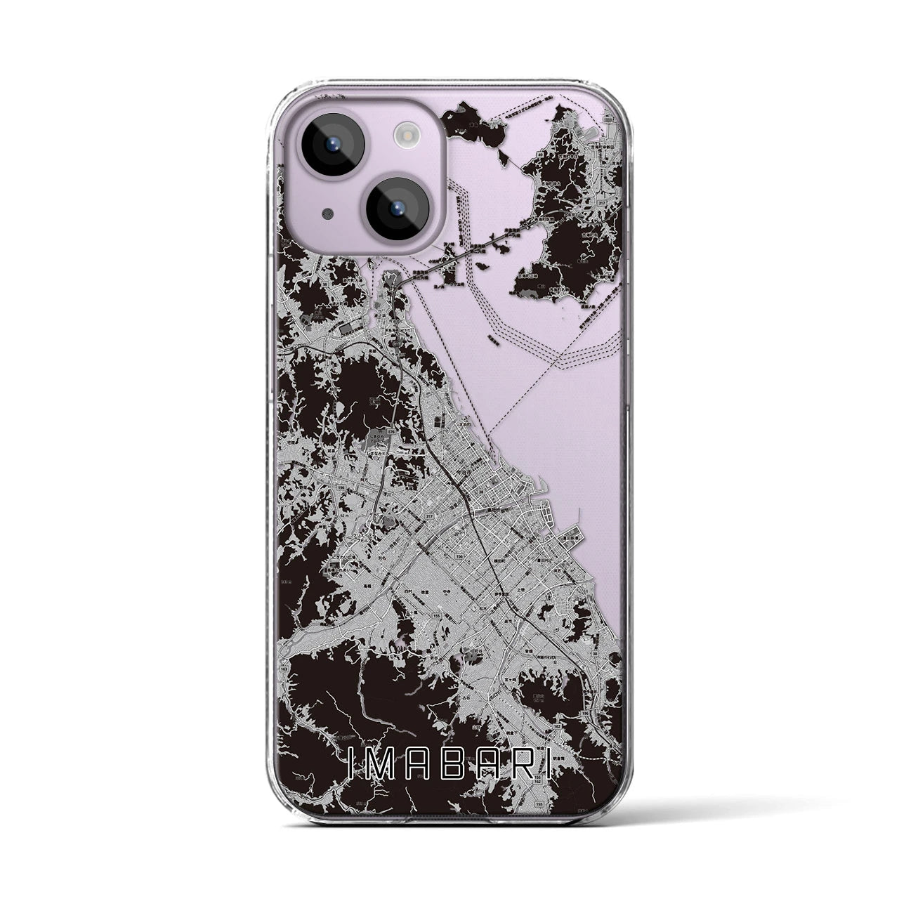 【今治2(愛媛県)】地図柄iPhoneケース(クリアタイプ)