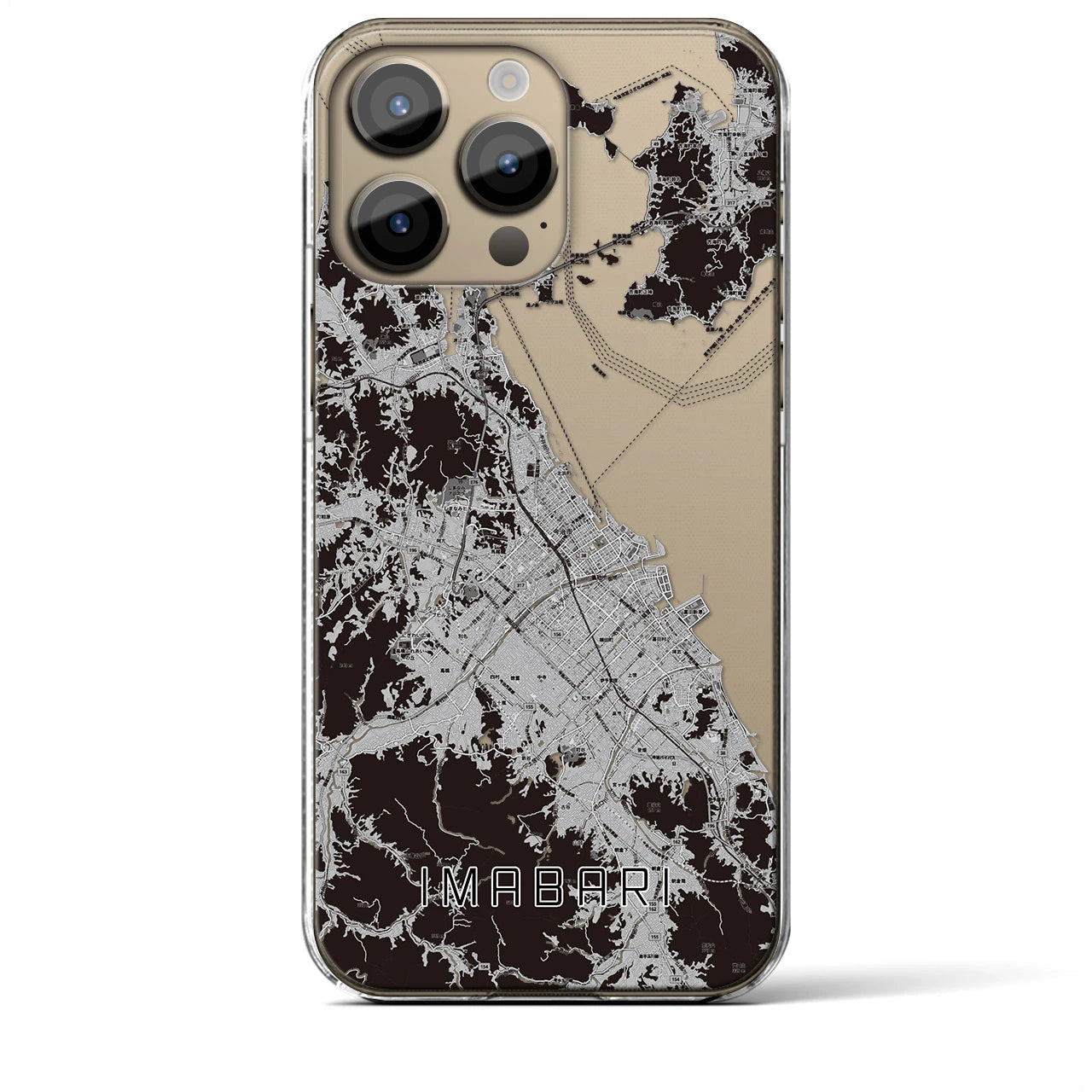 【今治2(愛媛県)】地図柄iPhoneケース(クリアタイプ)