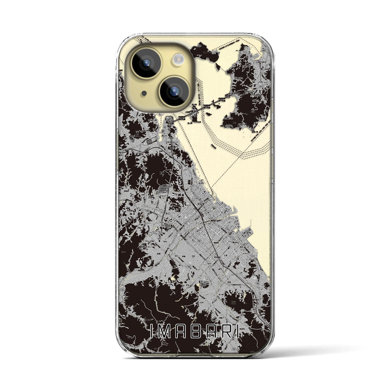 【今治2(愛媛県)】地図柄iPhoneケース(クリアタイプ)