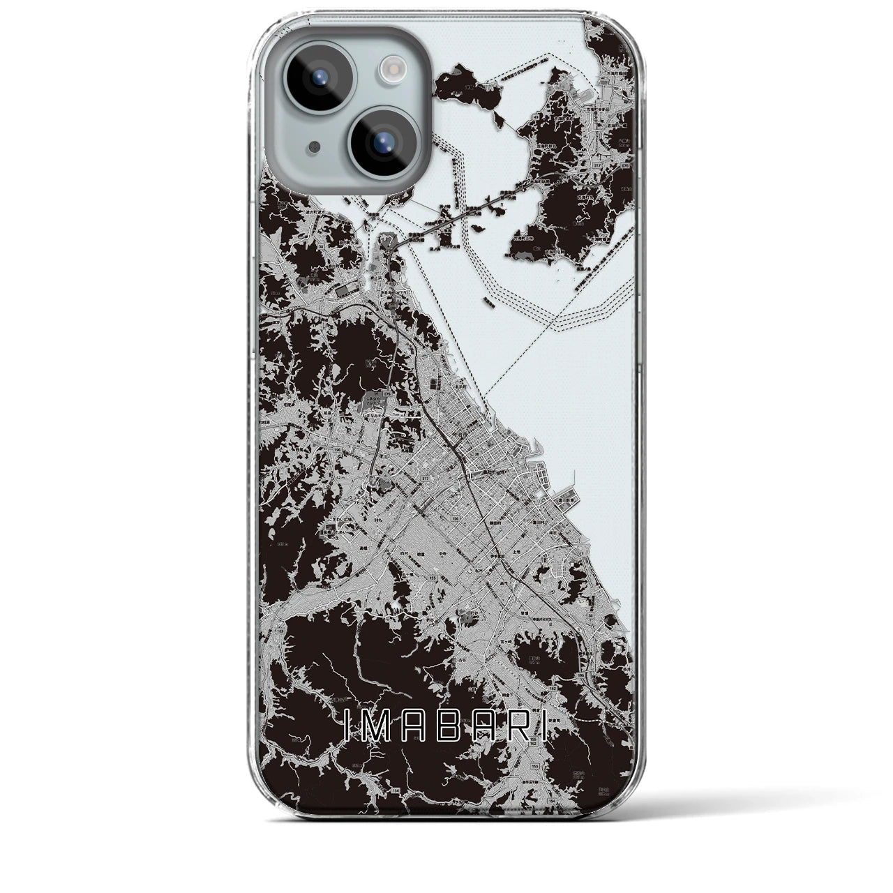 【今治2(愛媛県)】地図柄iPhoneケース(クリアタイプ)