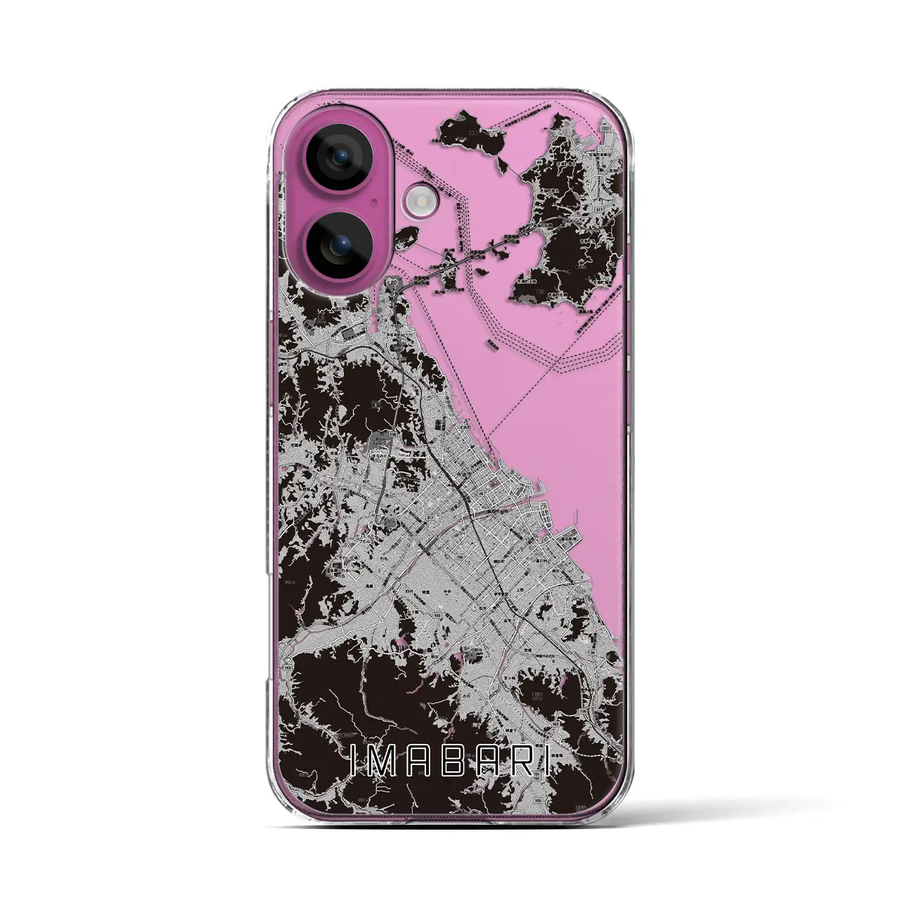 【今治2(愛媛県)】地図柄iPhoneケース(クリアタイプ)