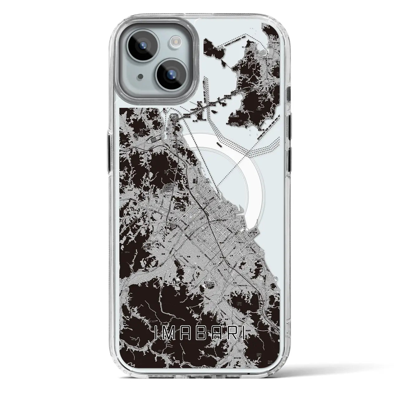 【今治2(愛媛県)】地図柄iPhoneケース(MagSafeタイプ)