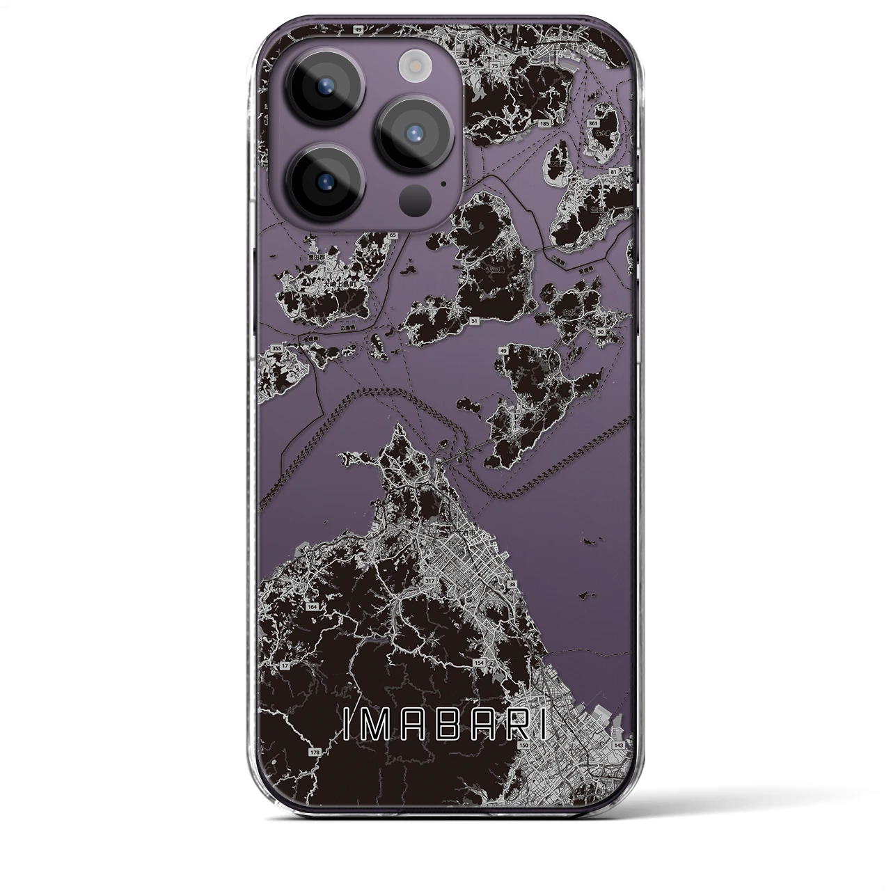 【今治3(愛媛県)】地図柄iPhoneケース(クリアタイプ)