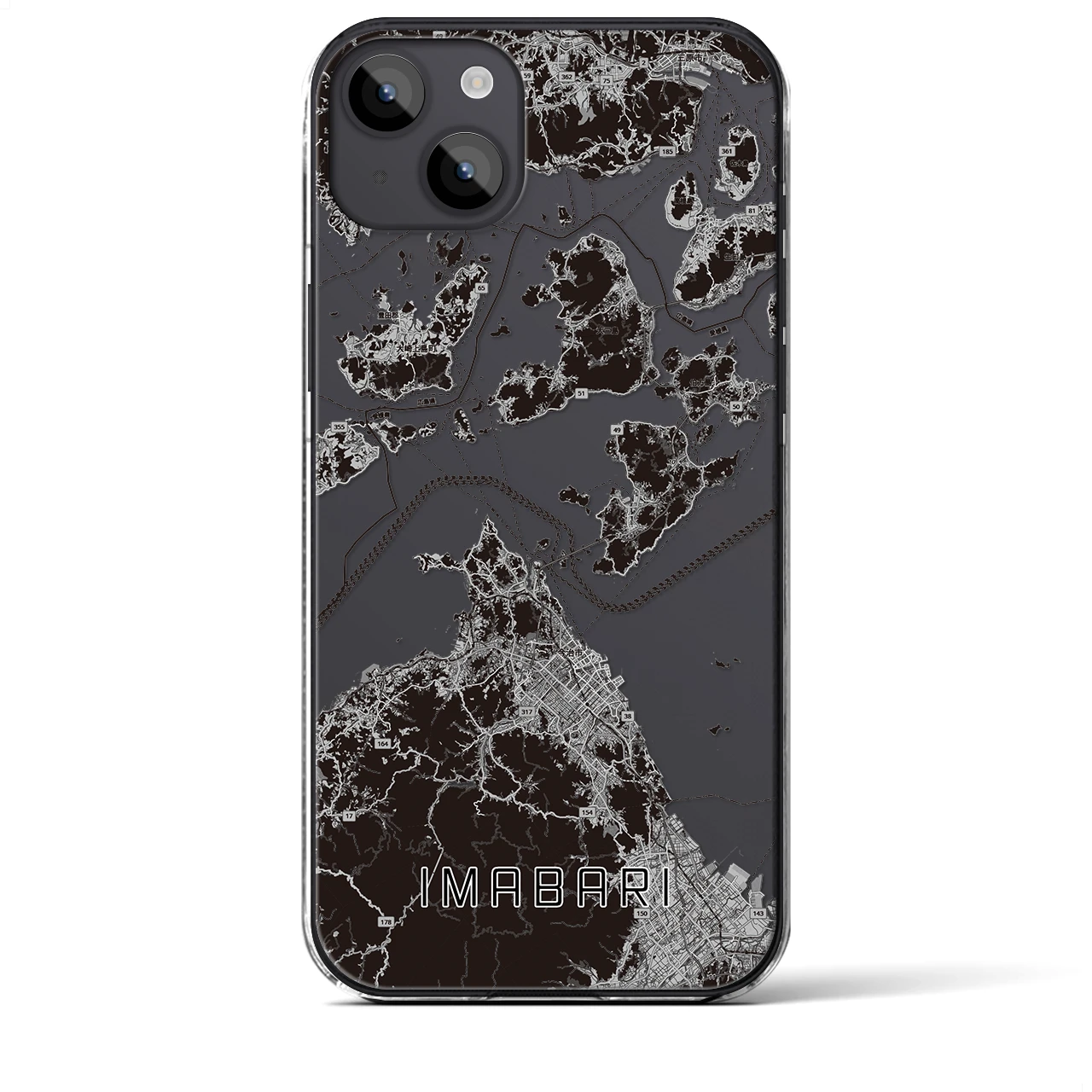 【今治3(愛媛県)】地図柄iPhoneケース(クリアタイプ)