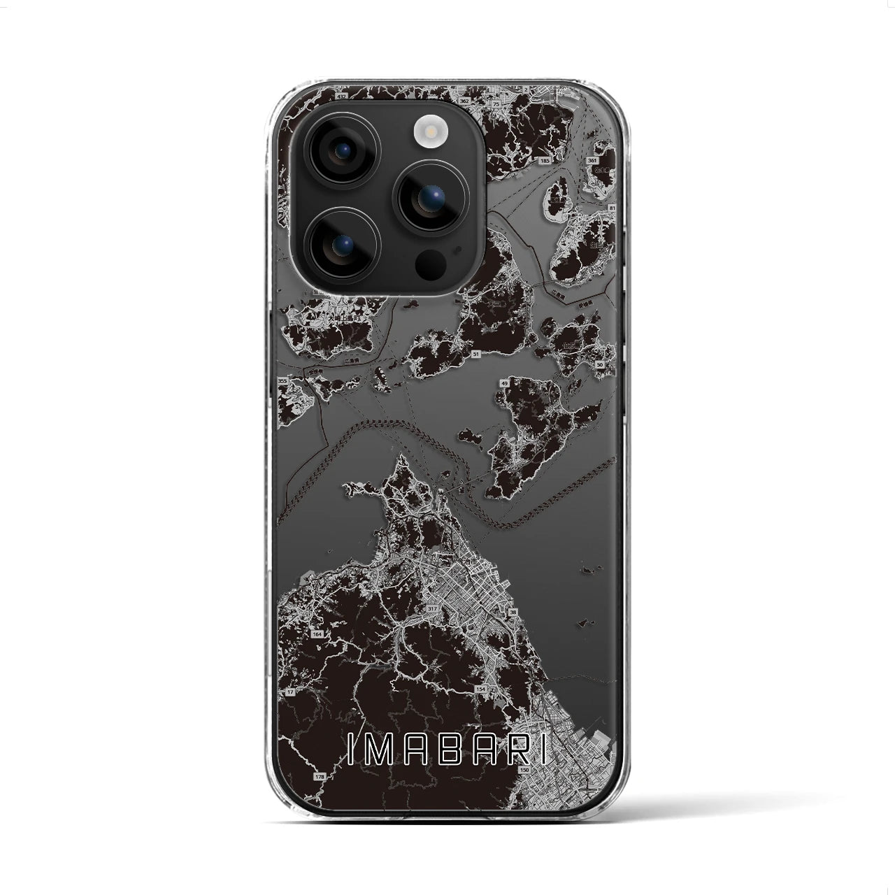 【今治3(愛媛県)】地図柄iPhoneケース(クリアタイプ)