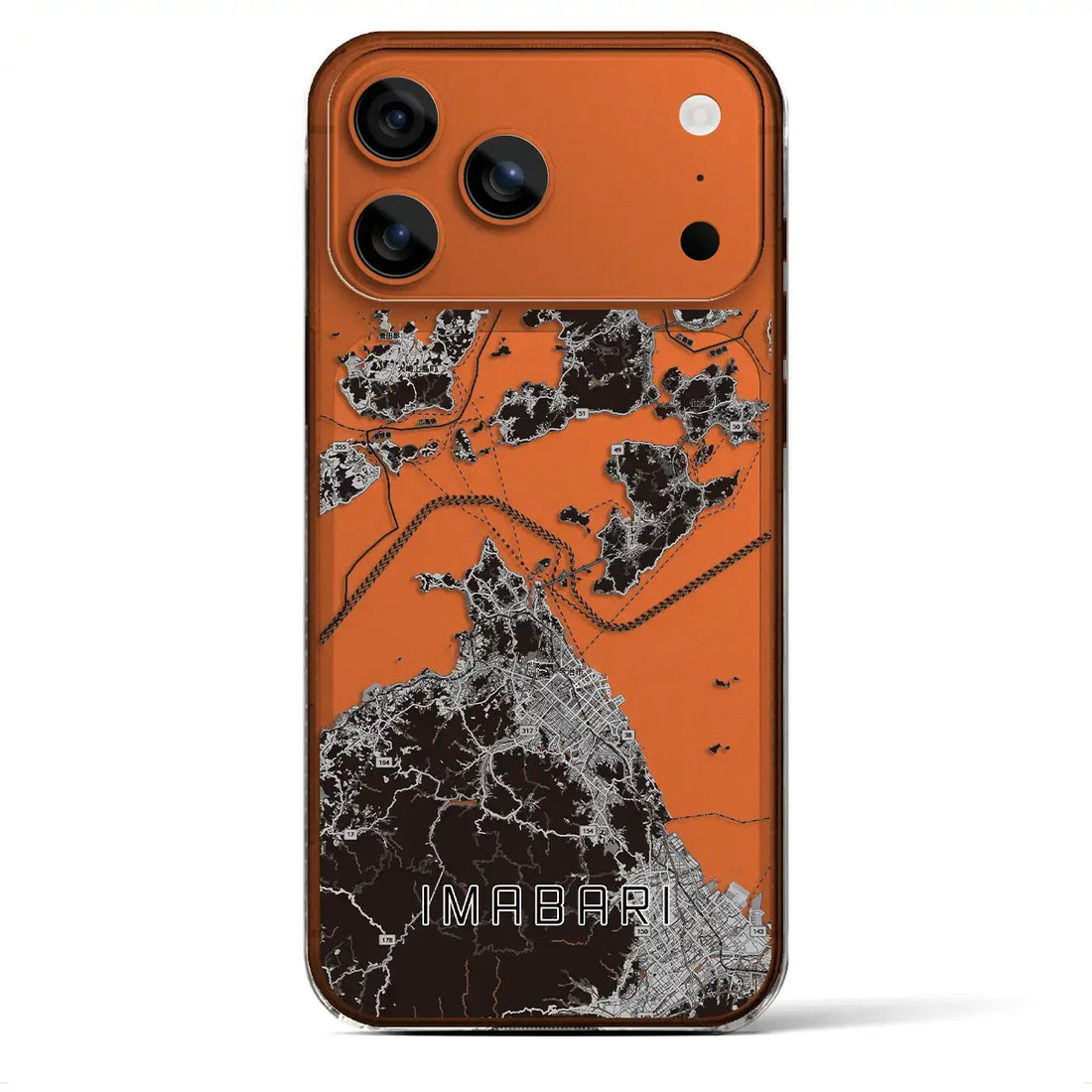 【今治3(愛媛県)】地図柄iPhoneケース(クリアタイプ)