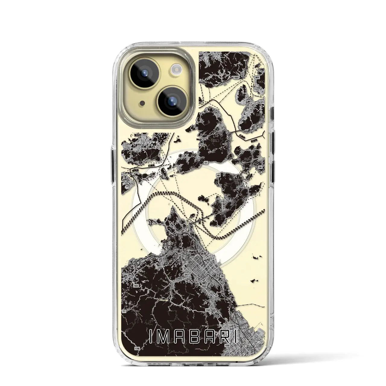 【今治3(愛媛県)】地図柄iPhoneケース(MagSafeタイプ)