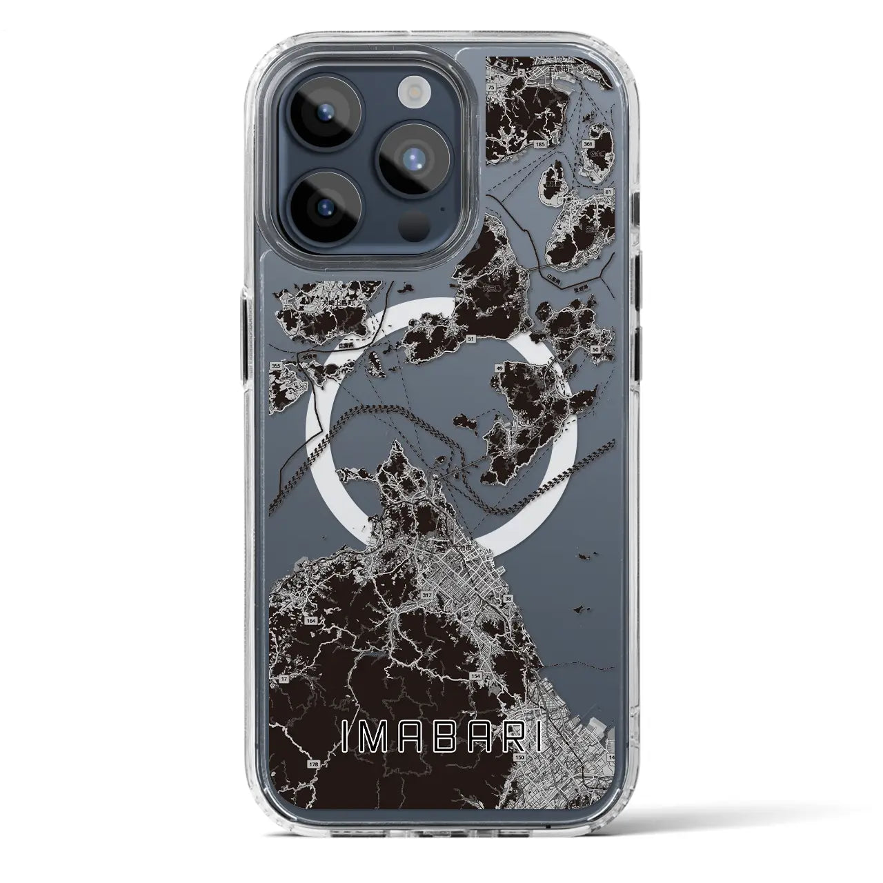 【今治3(愛媛県)】地図柄iPhoneケース(MagSafeタイプ)