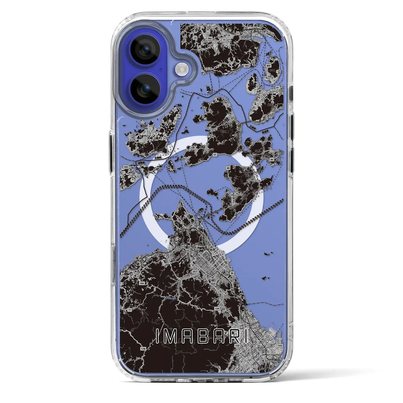 【今治3(愛媛県)】地図柄iPhoneケース(MagSafeタイプ)