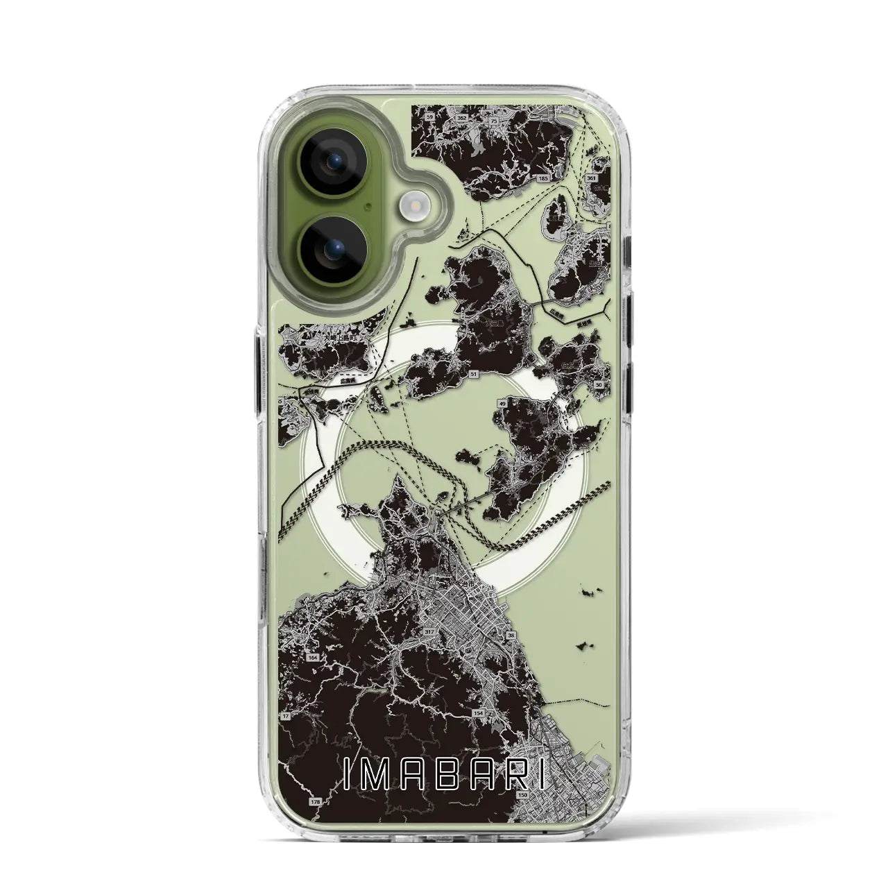 【今治3(愛媛県)】地図柄iPhoneケース(MagSafeタイプ)