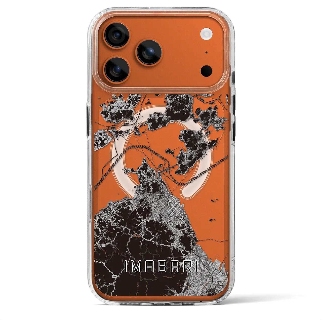 【今治3(愛媛県)】地図柄iPhoneケース(MagSafeタイプ)