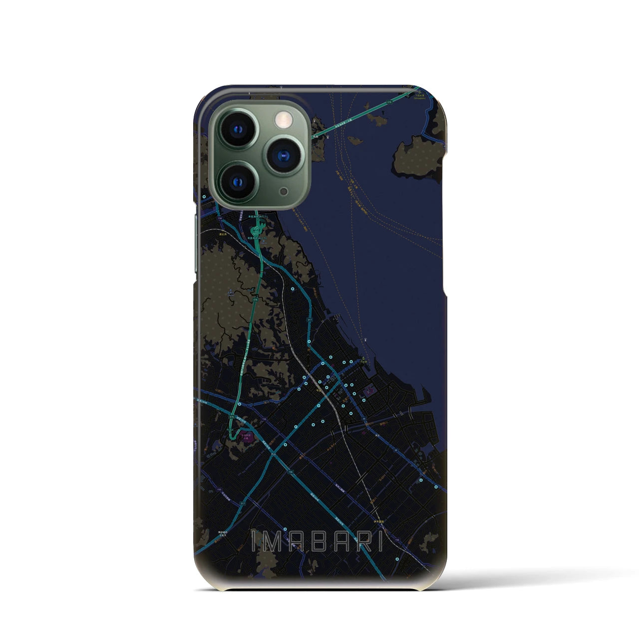 【今治(愛媛県)】地図柄iPhoneケース(バックカバータイプ)