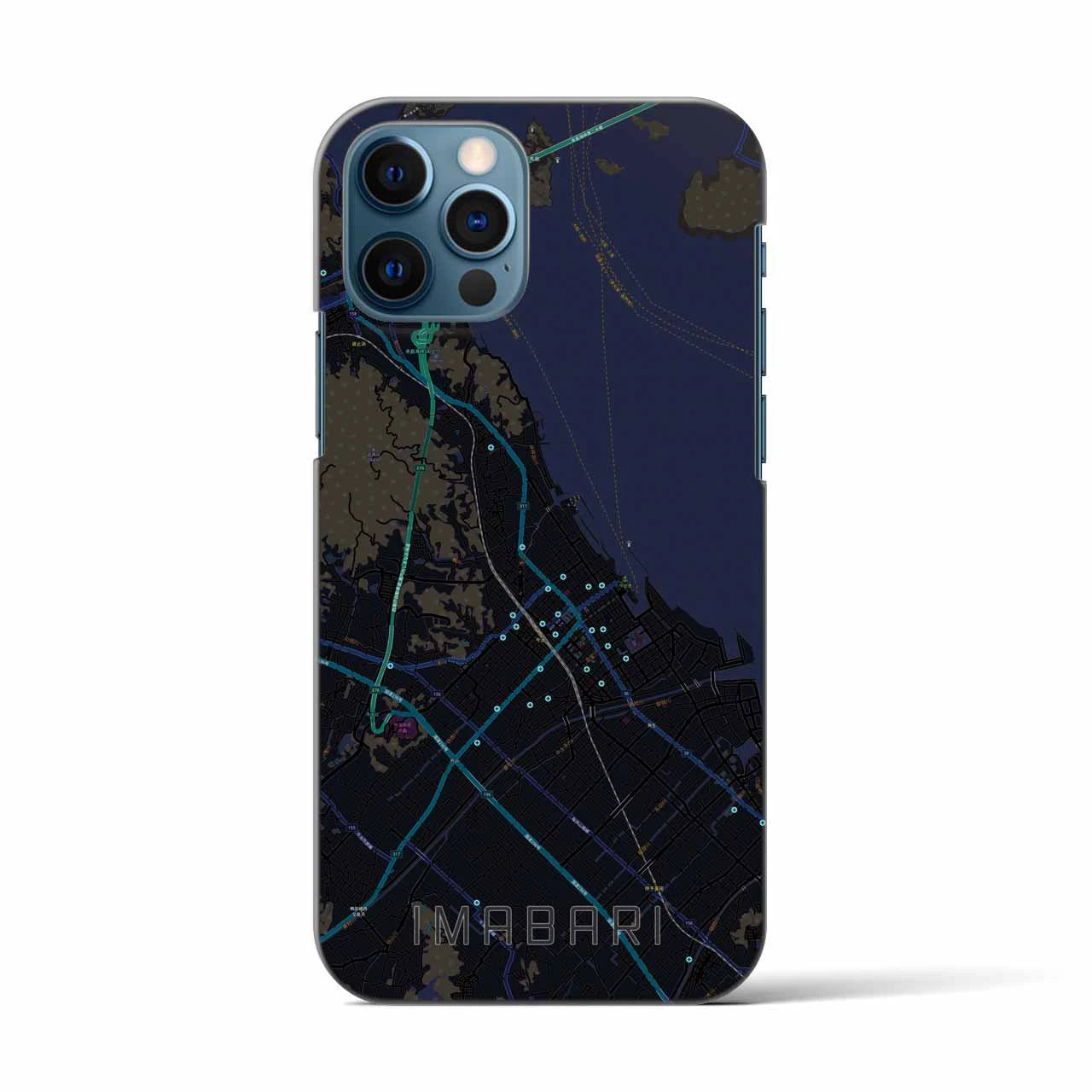 【今治(愛媛県)】地図柄iPhoneケース(バックカバータイプ)