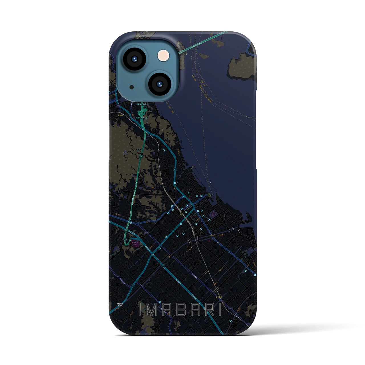 【今治(愛媛県)】地図柄iPhoneケース(バックカバータイプ)